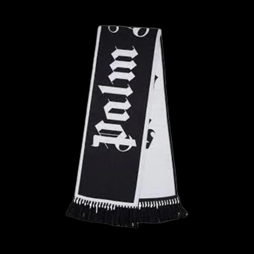 Palm Angels Logo Knitted Scarf 'Black/White'