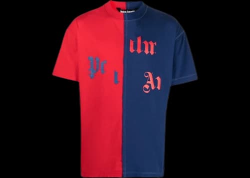 Palm Angels Logo T-shirt Red/Blue