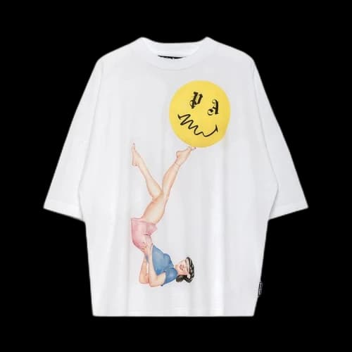 Palm Angels Pin Up Graphic Cotton T-shirt White