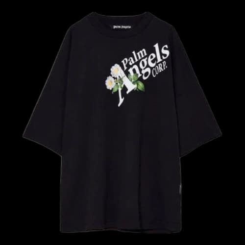 PALM ANGELS Men's SS21 Flowers-print Black