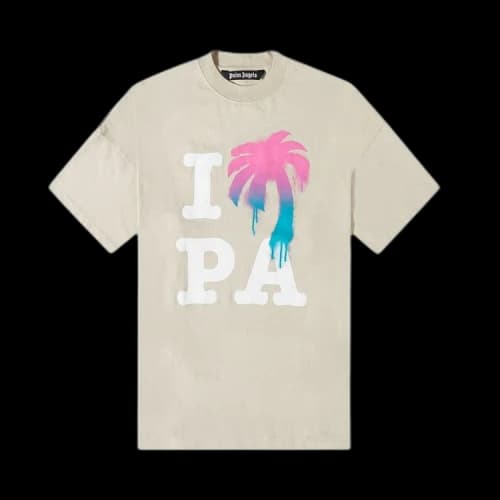 Palm Angels I Love PA T-Shirt Beige/Multi