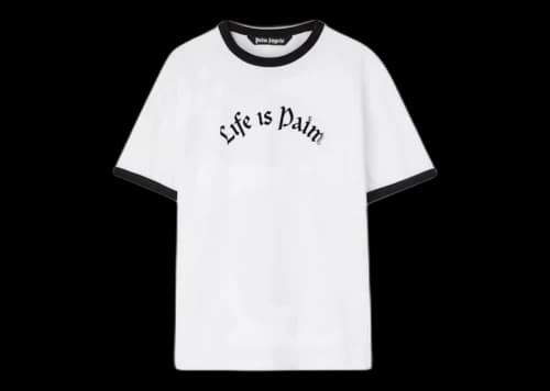 Palm Angels Life Is Palm Bowling T-Shirt White/Black