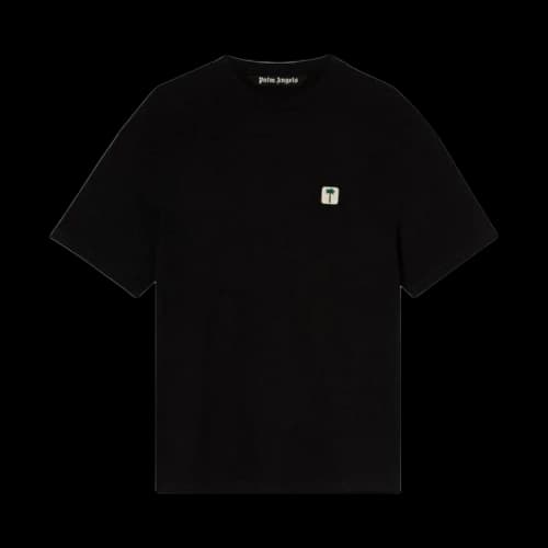Palm Angels Palm Tree PXP White Patch T-shirt Black