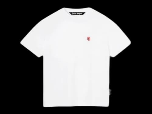 Palm Angels PA Monogram Embroidered T-Shirt White/Red