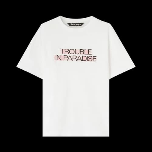 Palm Angels Trouble in Paradise T-Shirt 'White/Pink'
