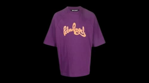 Palm Angels Seasonal Logo Raglan Over Tee Purple
