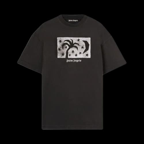 Palm Angels Graphic-Print Crew-Neck T-Shirt Black/Silver