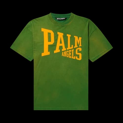 Palm Angels College Tee 'Green/Gold'