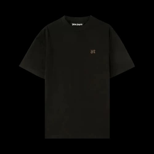 Palm Angels Monogram Pin Tee 'Black/Gold'