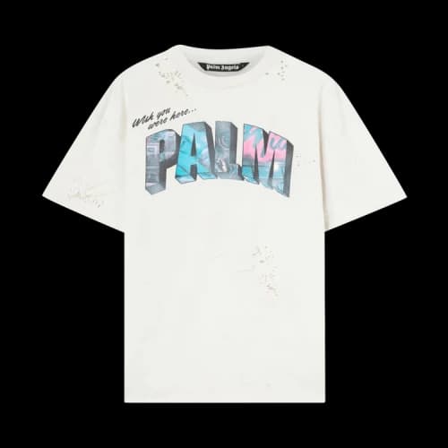 Palm Angels Palm Sign Print T-shirt White/Multi