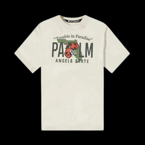 Palm Angels Trouble In Paradise Tee White/Black