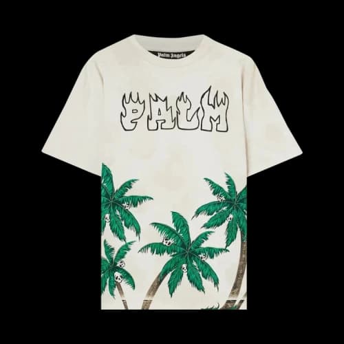 Palm Angels Palms&Skull Vintage T-Shirt White/Green