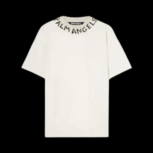Palm Angels Seasonal Logo Vint Tee White Black