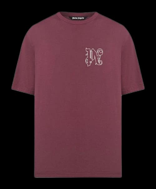 Palm Angels PA Logo T-Shirt Burgundy