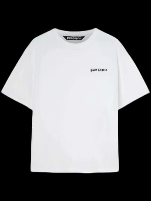 Palm Angels Print Logo T-Shirt White/Black