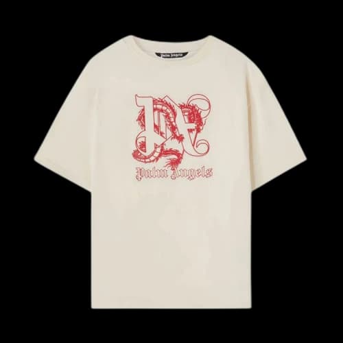 Palm Angels Dragon Lunar New Year Tee 'Beige/Red'