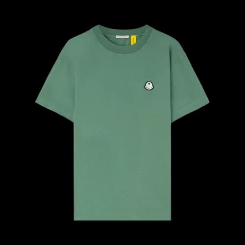 Moncler x Palm Angels Logo Patch T-Shirt 'Green/White'