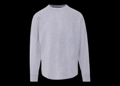 Palm Angels Gothic Logo Longsleeve T-Shirt Melange Grey