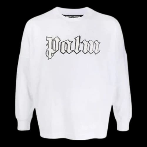 PALM ANGELS Logo Short Sleeve White