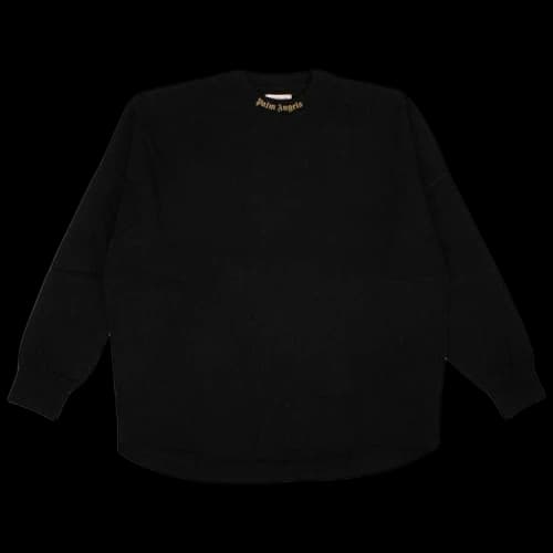 Palm Angels Exclusive Logo Long-Sleeve Over Tee 'Black/Gold'