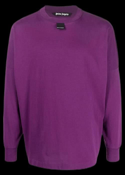 Palm Angels Oversized Blurry Logo Long-Sleeve T-Shirt Purple/Black