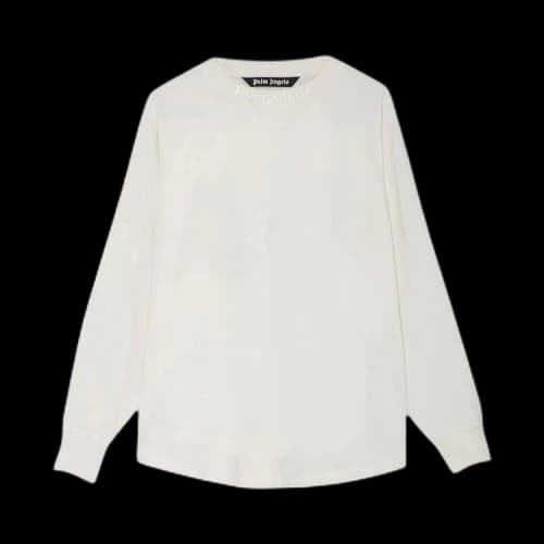 Palm Angels GD Classic Logo Over Long-Sleeve Tee 'Off White'