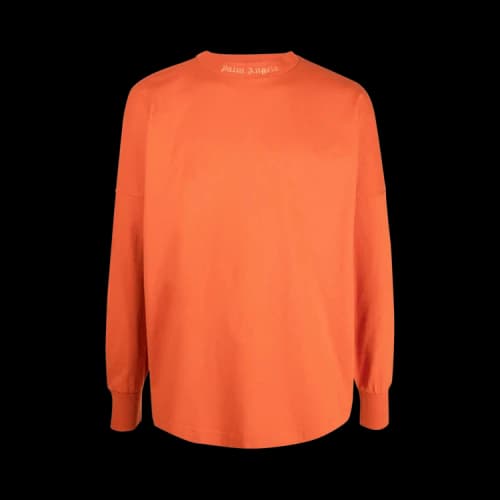 Palm Angels Glitter Classic Logo Over Tee Orange