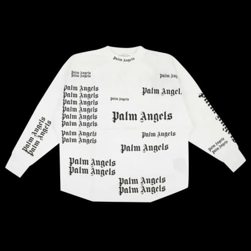 Palm Angels Multi Logo Long-Sleeve T-Shirt 'White'