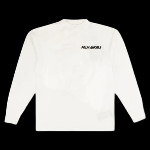 Palm Angels Skull On Fire Long-Sleeve T-Shirt 'White'