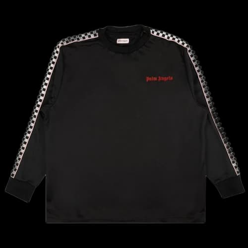 Palm Angels Checkerboard Accent Track Top 'Black'