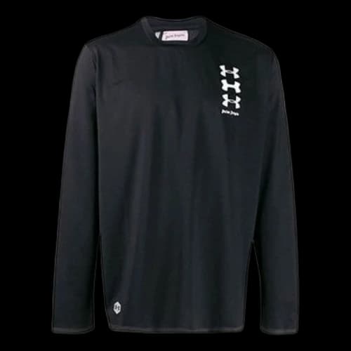 PALM ANGELS Round Neck Long Sleeves Black