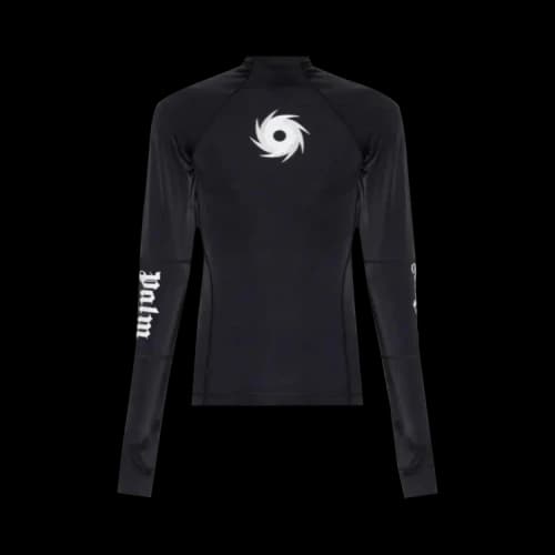 Palm Angels Anti-UV Surf Long-Sleeve Tee 'Black/White'
