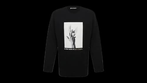Palm Angels Wings Loose L/S T-shirt Black/White