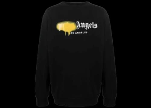 Palm Angels Los Angeles Logo Sprayed Sweatshirt Black
