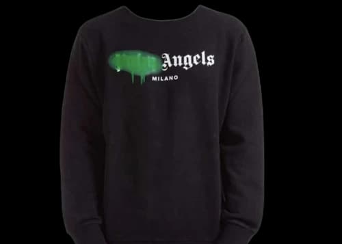 Palm Angels Milano Sprayed Logo Sweatshirt Black