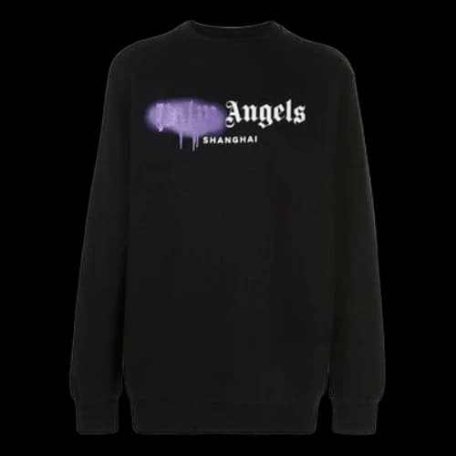 PALM ANGELS Purple Alphabet Logo Printing Black