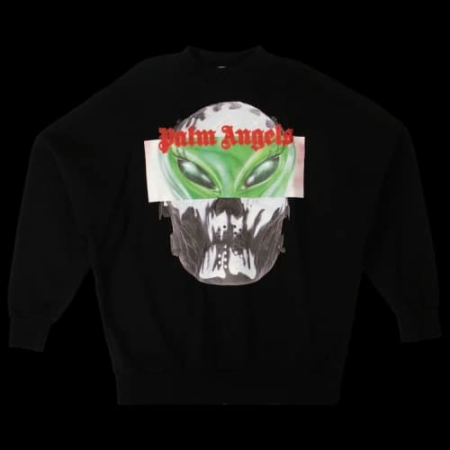 Palm Angels Alien Graphic Crewneck Sweatshirt 'Black'