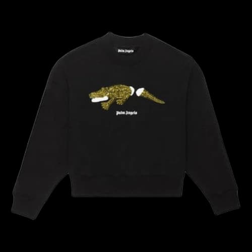 PALM ANGELS Pattern Printing Pullover Black