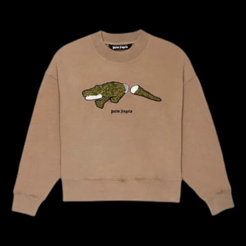 PALM ANGELS Pattern Printing Pullover Khaki