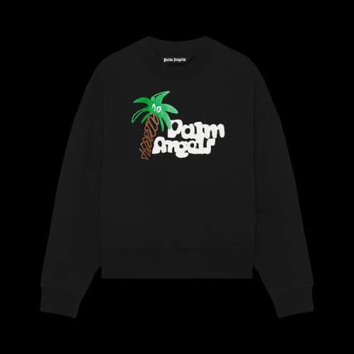 Palm Angels Sketchy Jersey Sweatshirt Black