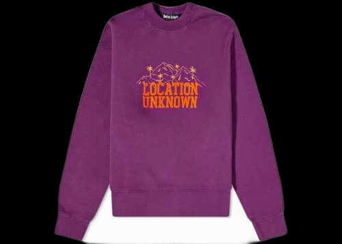 Palm Angels Location Unkown Crew Sweatshirt Purple