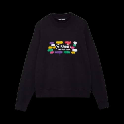 Palm Angels x Missoni Crewneck Sweatshirt Black