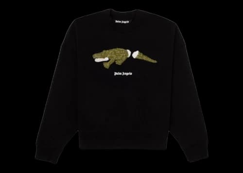 Palm Angels Croco Sweatshirt Black/Green