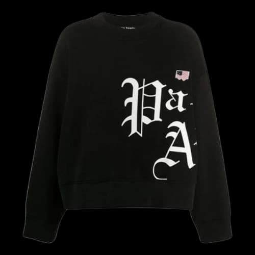 PALM ANGELS New Gothic Logo Pullover Black