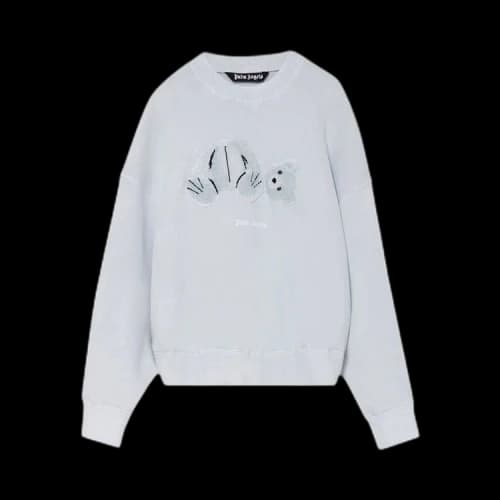 Palm Angels Teddy Bear Patch Sweatshirt White