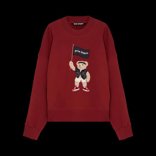 Palm Angels Pirate Bear Crew 'Syrah/White'
