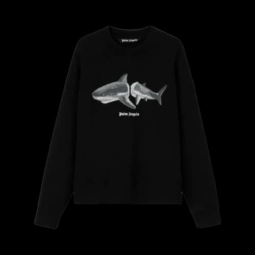 Palm Angels Shark Sweatshirt Black/White