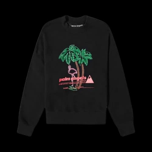 Palm Angels PA Ski Club Oversize Crew Sweat Black/Multi