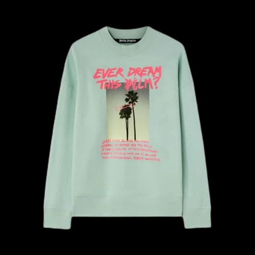 Palm Angels Palm Dream Crewneck 'Mint/Fuchsia'