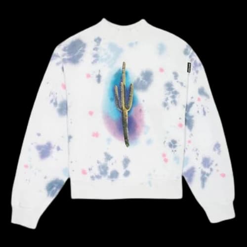 PALM ANGELS Pattern Printing Tie Dye Pullover White